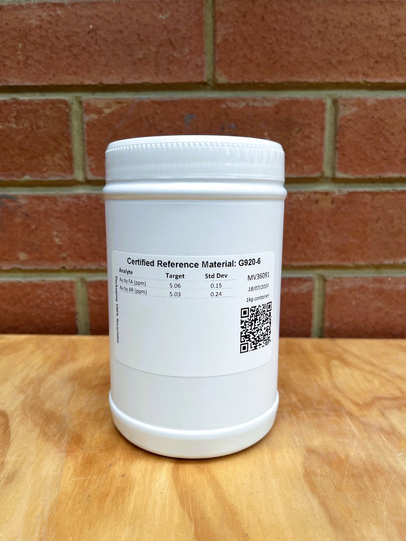 Gold Certified Reference Material,  G921-3, 13.01ppm, 1KG.