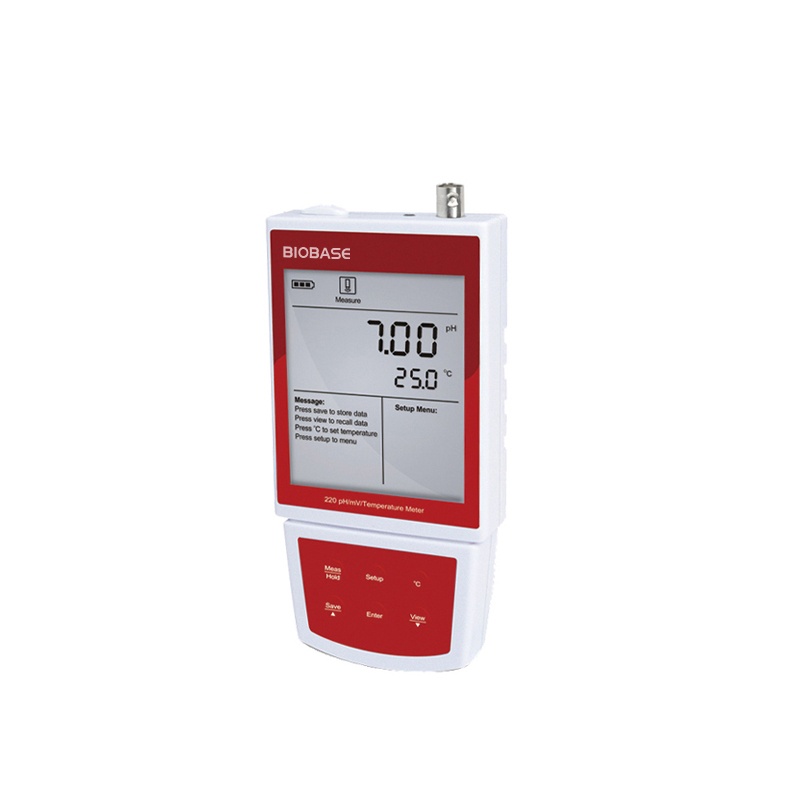 Portable pH/ORP Meter PH-220 range -2.00~20.00pH, 1 to 3 point calibration, comes with electrode, ATC probe, and buffers