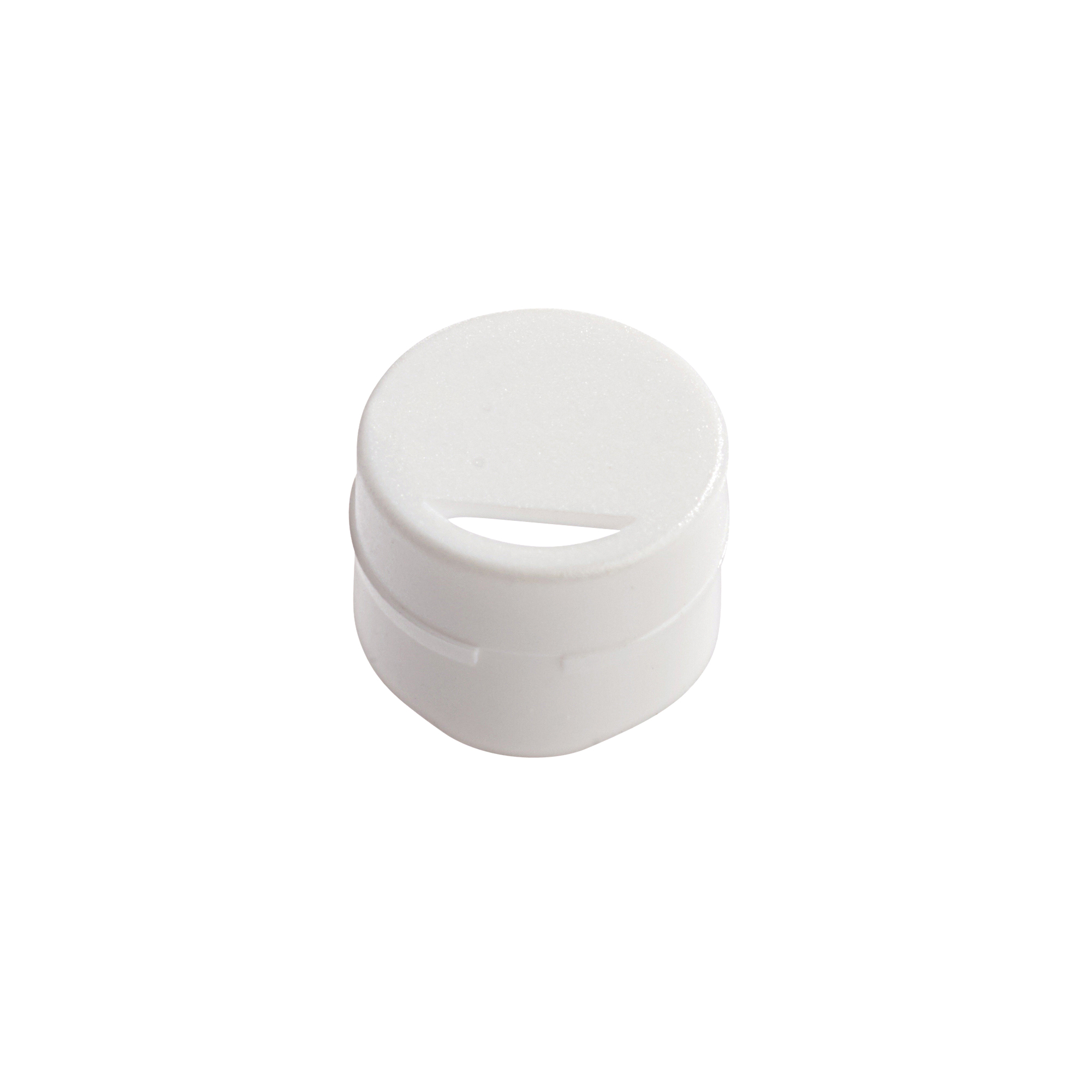 cryo tube cap disc - white.  100/pk Isolab, Germany