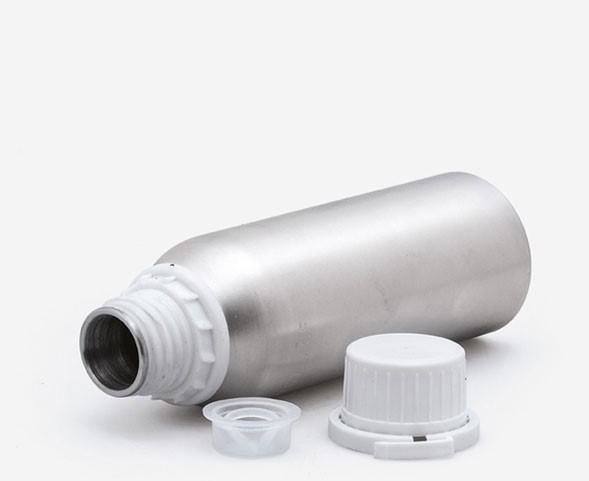 bottle - screw cap - narrow neck - aluminium - 1200 ml - with cap.