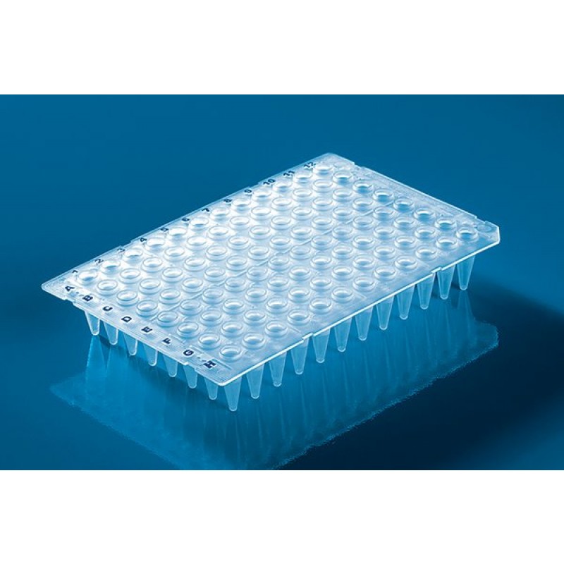PCR Microplate, 96 wells - manufactured from clear high grade pure polystyrene under clean room cond