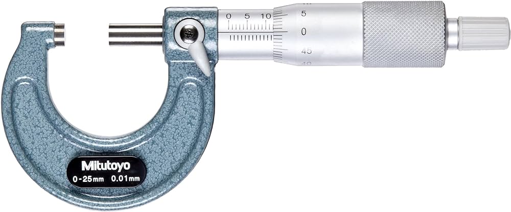 Mitutoyo Outside Micrometer, Baked-enamel Finish