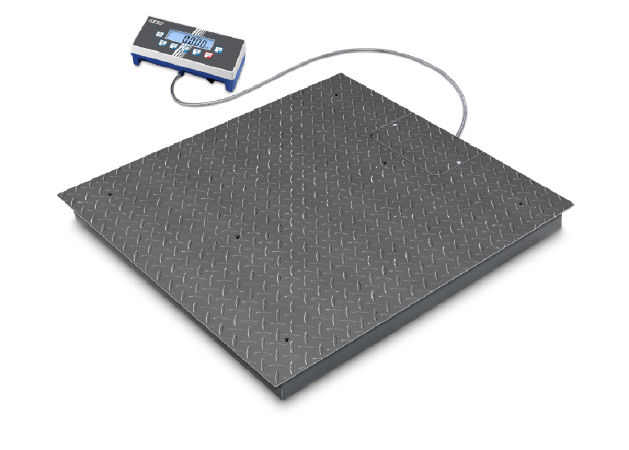 Floor scale with EC type approval [M] 1500 kg x 0.5 kg platform size 1000×1000×108 mm, Kern Germany
