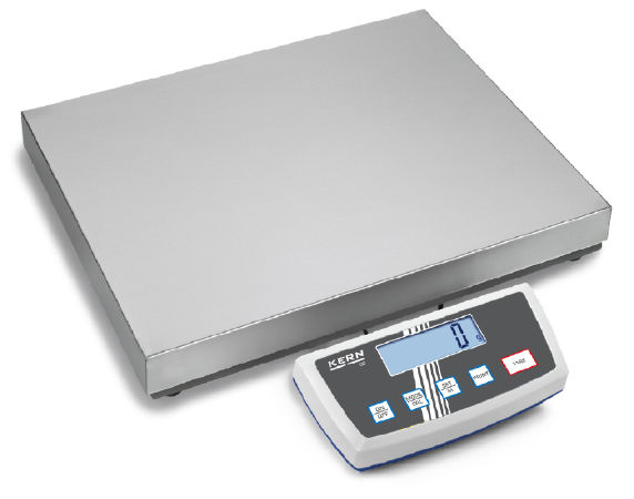 Platform scale 150 kg capacity with 5g readout and 522×406 mm steel platform. Kern, Germany