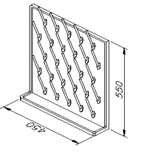 Laboratory Draining Rack. Dimension WxH
450 x 550 mm