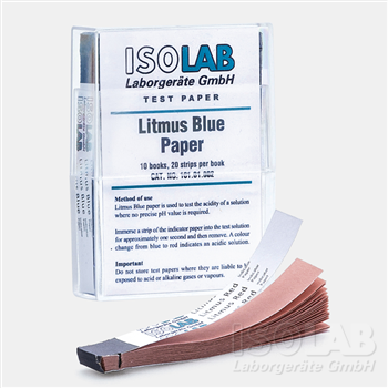 Litmus papers, Red pk/200 leaves, Isolab Germany.