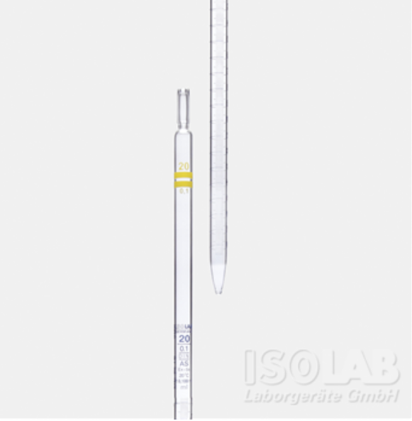 Pipette 50mL - Graduated - Patch Certified according to ISO as <class a=