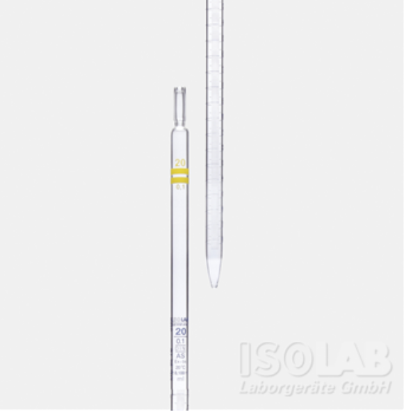 Pipette 20 mL - Graduated - Patch Certified according to ISO as <class a=