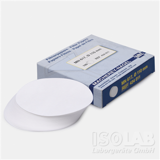 Filter paper, Quantitative Ashless, dia 110 mm, white, medium equivalent to Whatman No. 40, pk 100,