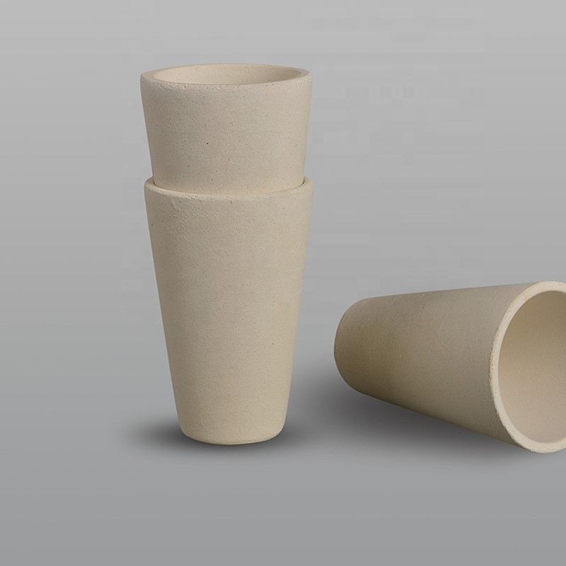45G CRUCIBLE 45G Clay crucible  Dimension:  TOD:110mm, H:145mm, TID:90mm  Boxes per pallet = 1,640