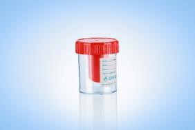 Stool  container 60ml red cap with stick pk of 500