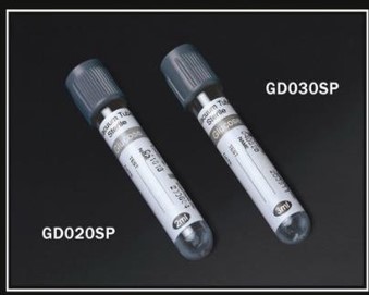 Sodium Fluoride + Potassium Oxalate, Grey Cap blood collection tubes 13x75 mm with volume 3 ml pk of 100