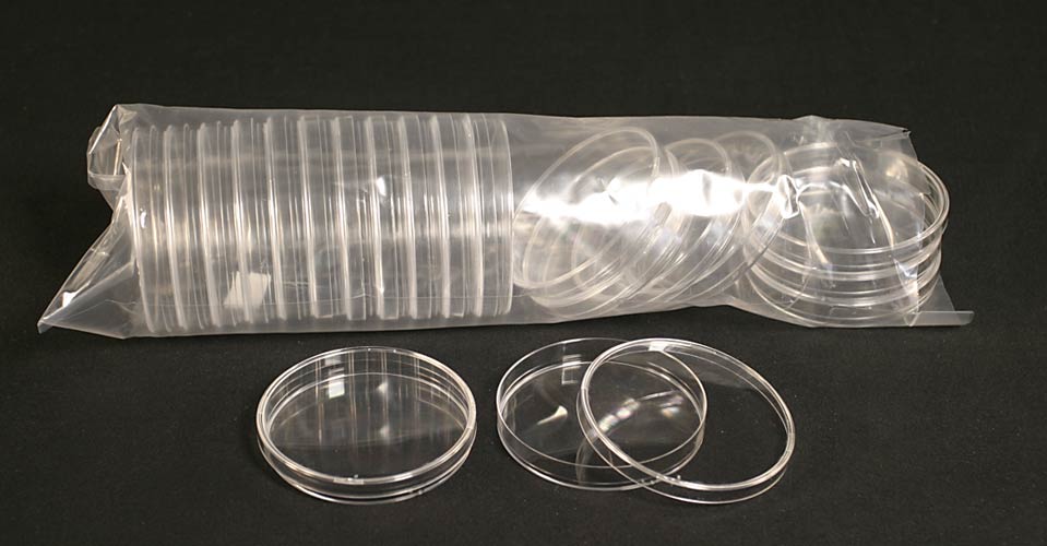 Petri dishes disposable, PS 90x17mm pk 500 dishes, Isolab Germany.