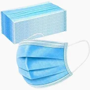 Disposable Face mask with 3-ply and earloop pk of 50 