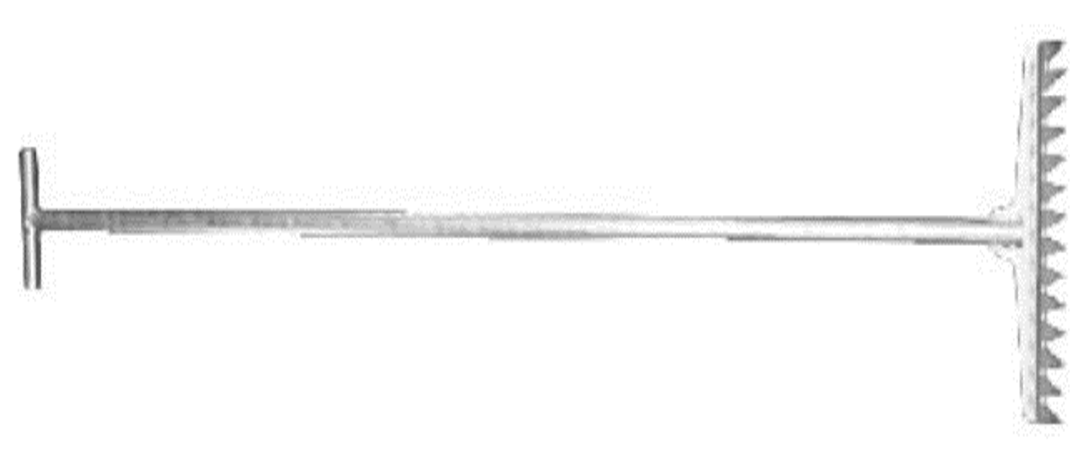 Furnace rake, for Fire Assay