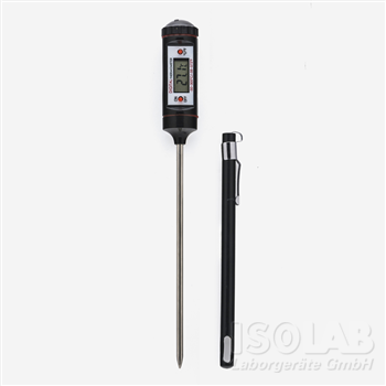 Electronic digital thermometer (insertion) temp. range  -50up to + 300 °C : 1 °C, st. steel probe,