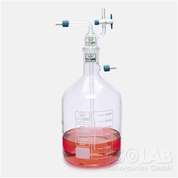 Filter bottle 5000 ml for vacuum manifold system, glass, Isolab