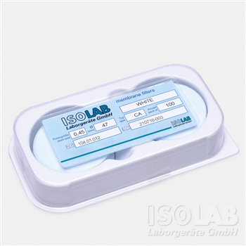 Membrane filter - pore size 0,45 um - 47 mm dia. - cellulose mixed ester (100 pieces / pack). Isolab