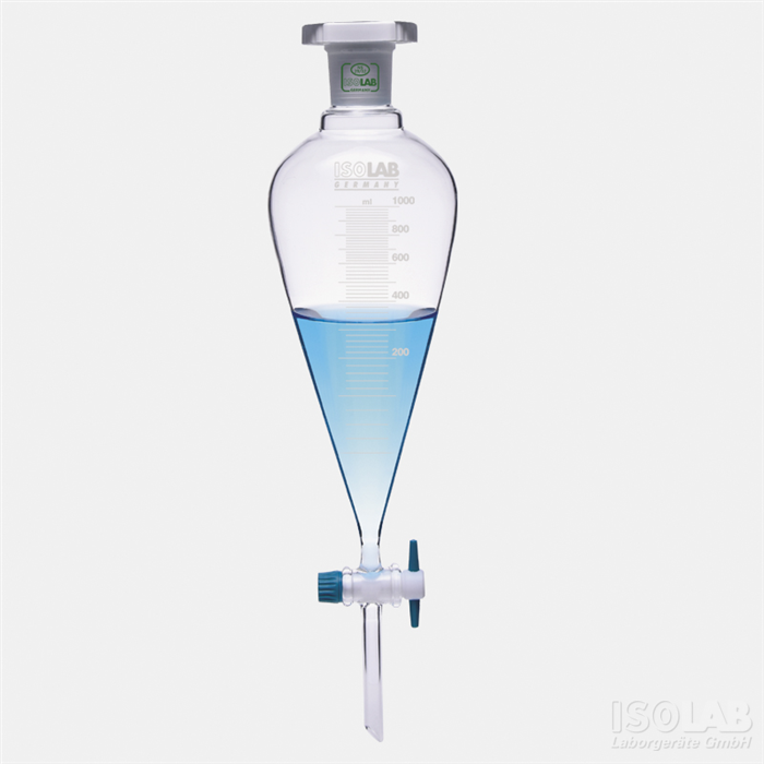 Separating Funnel (graduated) 250 mL, manufactured from Borosilicate Glass 