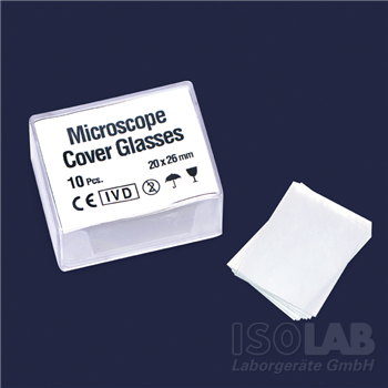 Cover Glass - 22 X 22 MM (100), Isolab Germany.